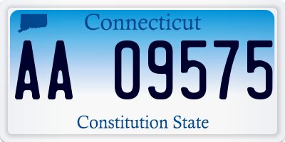 CT license plate AA09575