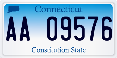 CT license plate AA09576