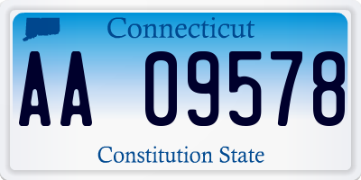 CT license plate AA09578