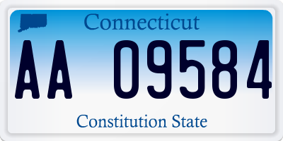 CT license plate AA09584