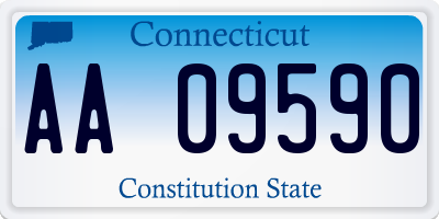CT license plate AA09590