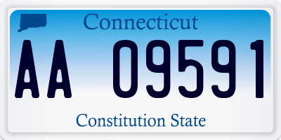 CT license plate AA09591