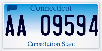CT license plate AA09594