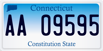 CT license plate AA09595