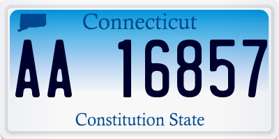 CT license plate AA16857