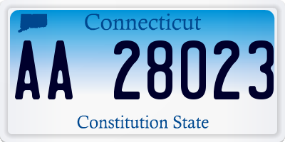 CT license plate AA28023