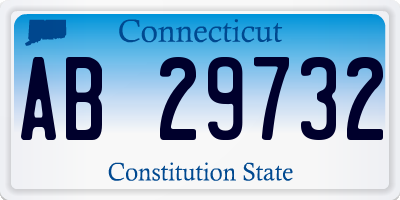 CT license plate AB29732