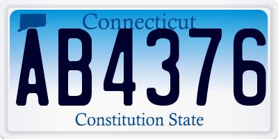 CT license plate AB4376