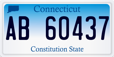 CT license plate AB60437