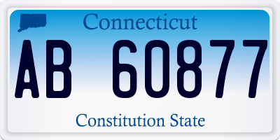 CT license plate AB60877