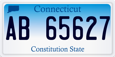 CT license plate AB65627