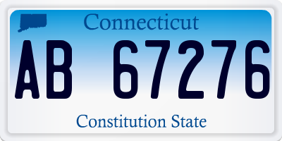 CT license plate AB67276