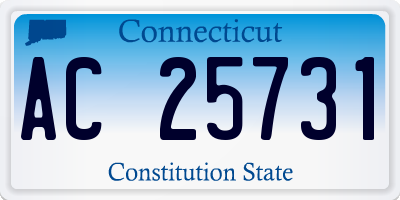 CT license plate AC25731