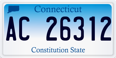CT license plate AC26312
