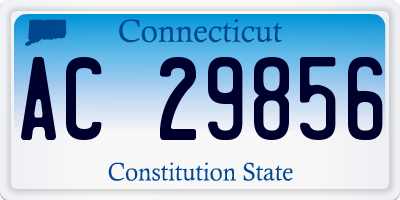 CT license plate AC29856