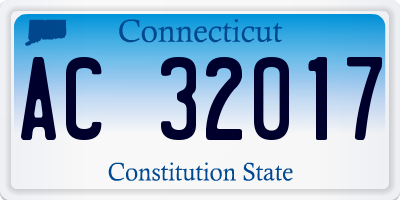 CT license plate AC32017