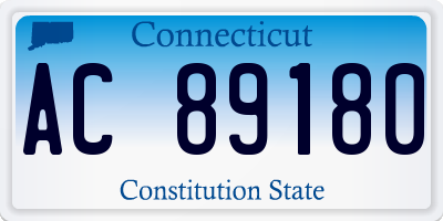 CT license plate AC89180