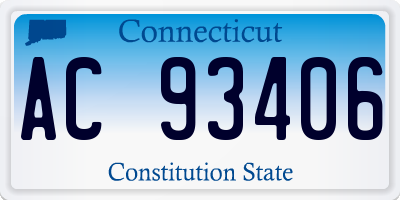 CT license plate AC93406