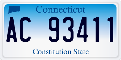 CT license plate AC93411