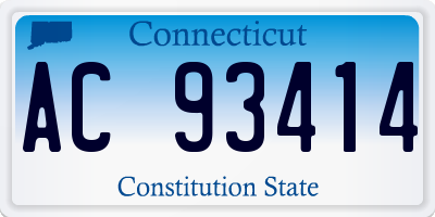 CT license plate AC93414