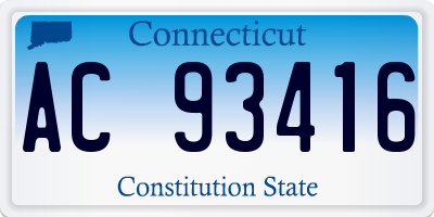 CT license plate AC93416