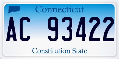 CT license plate AC93422