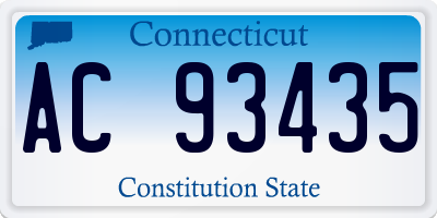 CT license plate AC93435