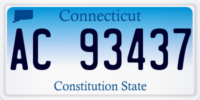 CT license plate AC93437