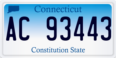 CT license plate AC93443