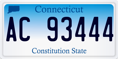 CT license plate AC93444
