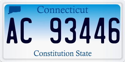 CT license plate AC93446