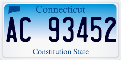 CT license plate AC93452