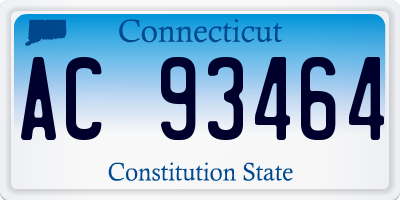 CT license plate AC93464