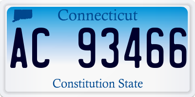 CT license plate AC93466