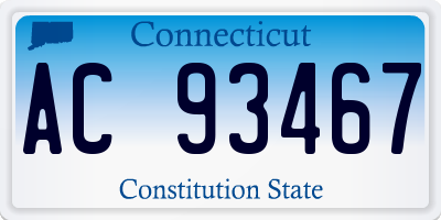 CT license plate AC93467