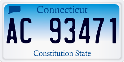 CT license plate AC93471