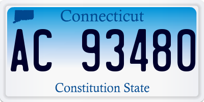 CT license plate AC93480