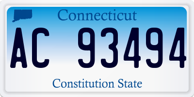 CT license plate AC93494