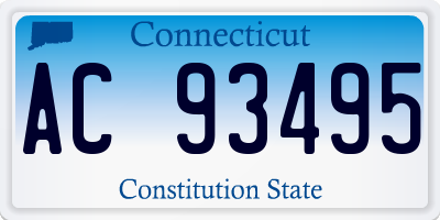 CT license plate AC93495