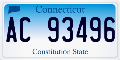 CT license plate AC93496