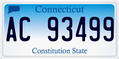 CT license plate AC93499