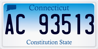 CT license plate AC93513