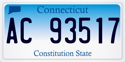 CT license plate AC93517