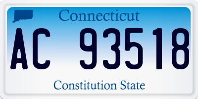CT license plate AC93518