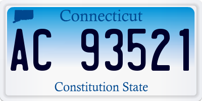 CT license plate AC93521