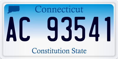 CT license plate AC93541