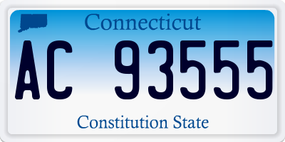CT license plate AC93555