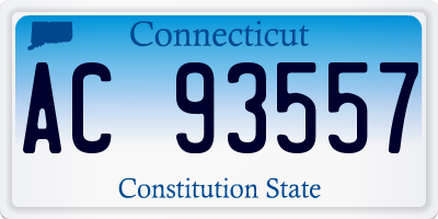 CT license plate AC93557