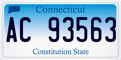 CT license plate AC93563