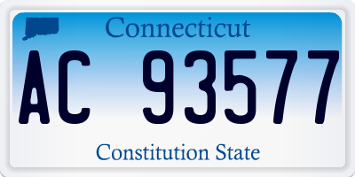 CT license plate AC93577